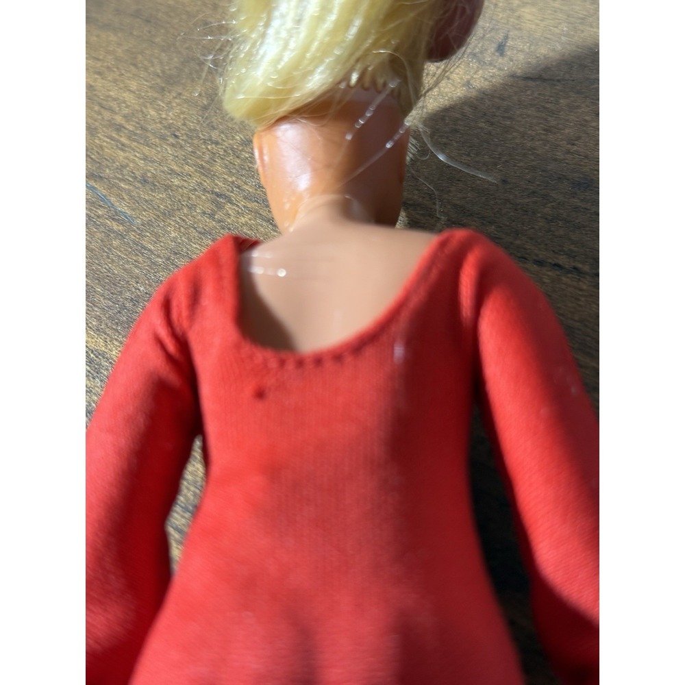 Vintage 70s Mattel Skipper Doll Blonde Bangs Blue Eyes Red Jumpsuit Retro⁠ - Picture 3 of 14